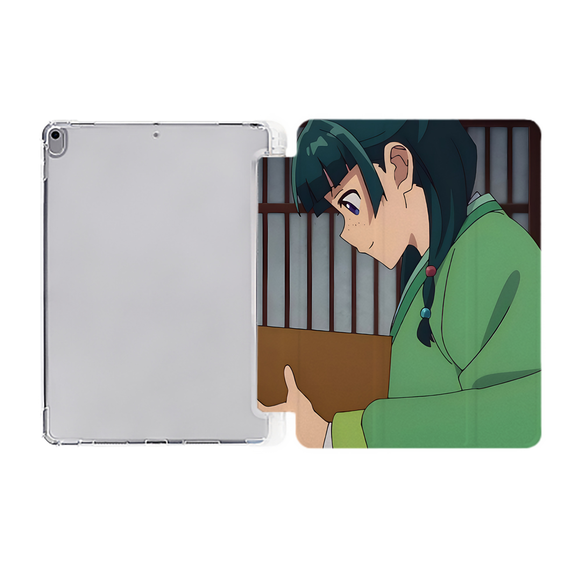 （画像用） 薬屋のひとりごと The Apothecary Diaries IPad ケース ペン収納付き 三つ折りスタンド PUレザー×シリコン 対応機種9.5/10.5/10.9インチ